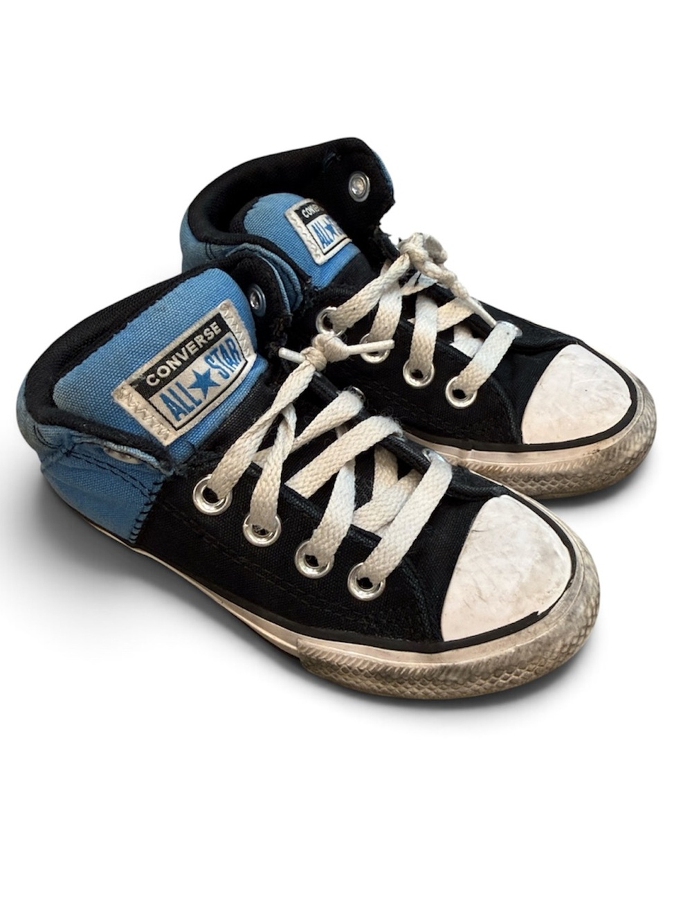Converse | Kids Black and Blue High-Top Sneakers